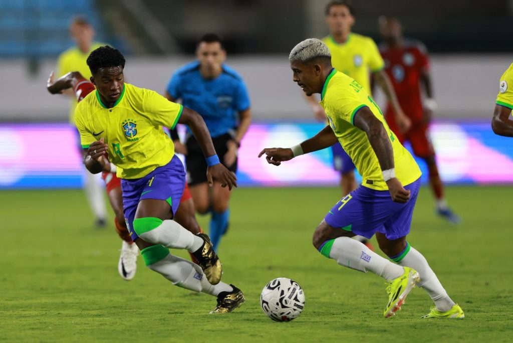 Endrick e John Kennedy - Seleção Brasileira Pré Olímpica. Foto: Divulgação / Internet